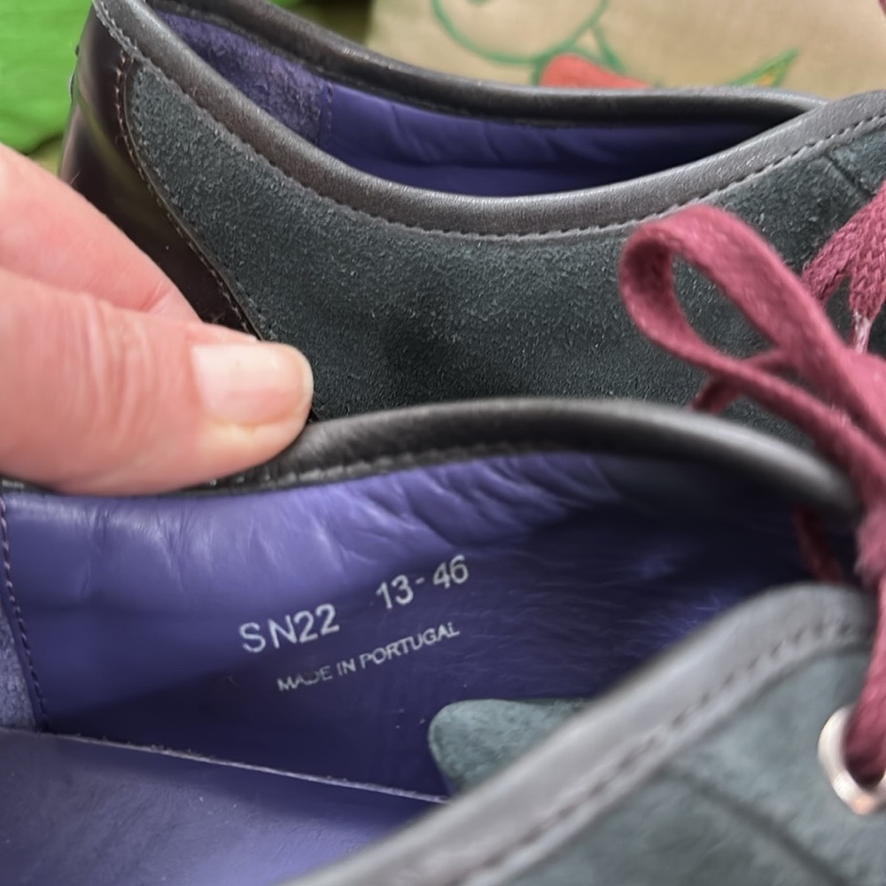 Noah Waxman Men’s Gray and Burgundy Sneakers-13 - Picture 3 of 6